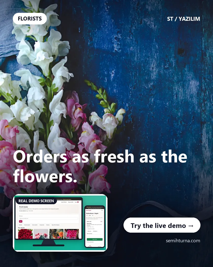 Florist order and delivery software, Orders as fresh as the flowers.