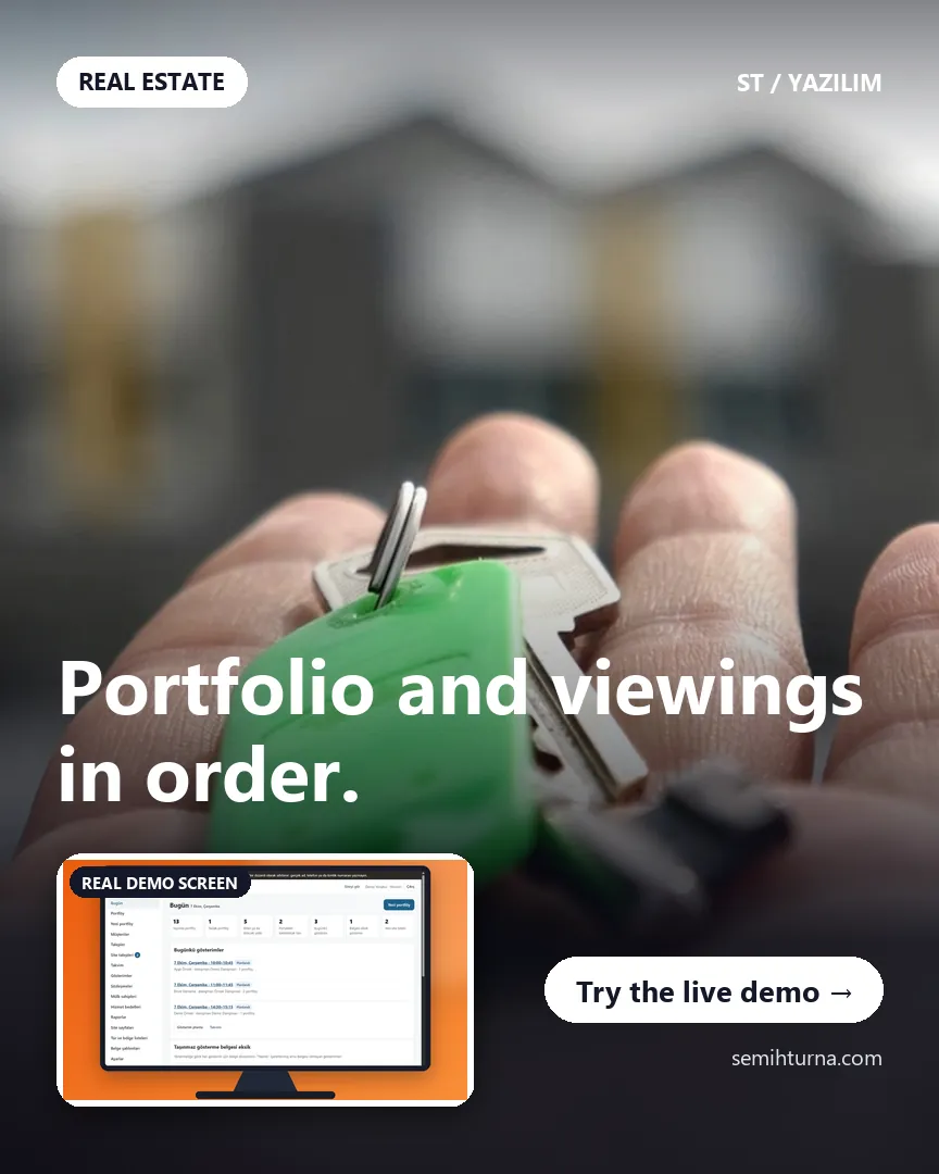 Real Estate Portfolio and Viewing Tracker, Portfolio and viewings in order.