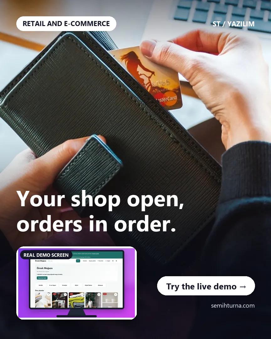 Ready-made e-commerce site and software, Your shop open, orders in order.
