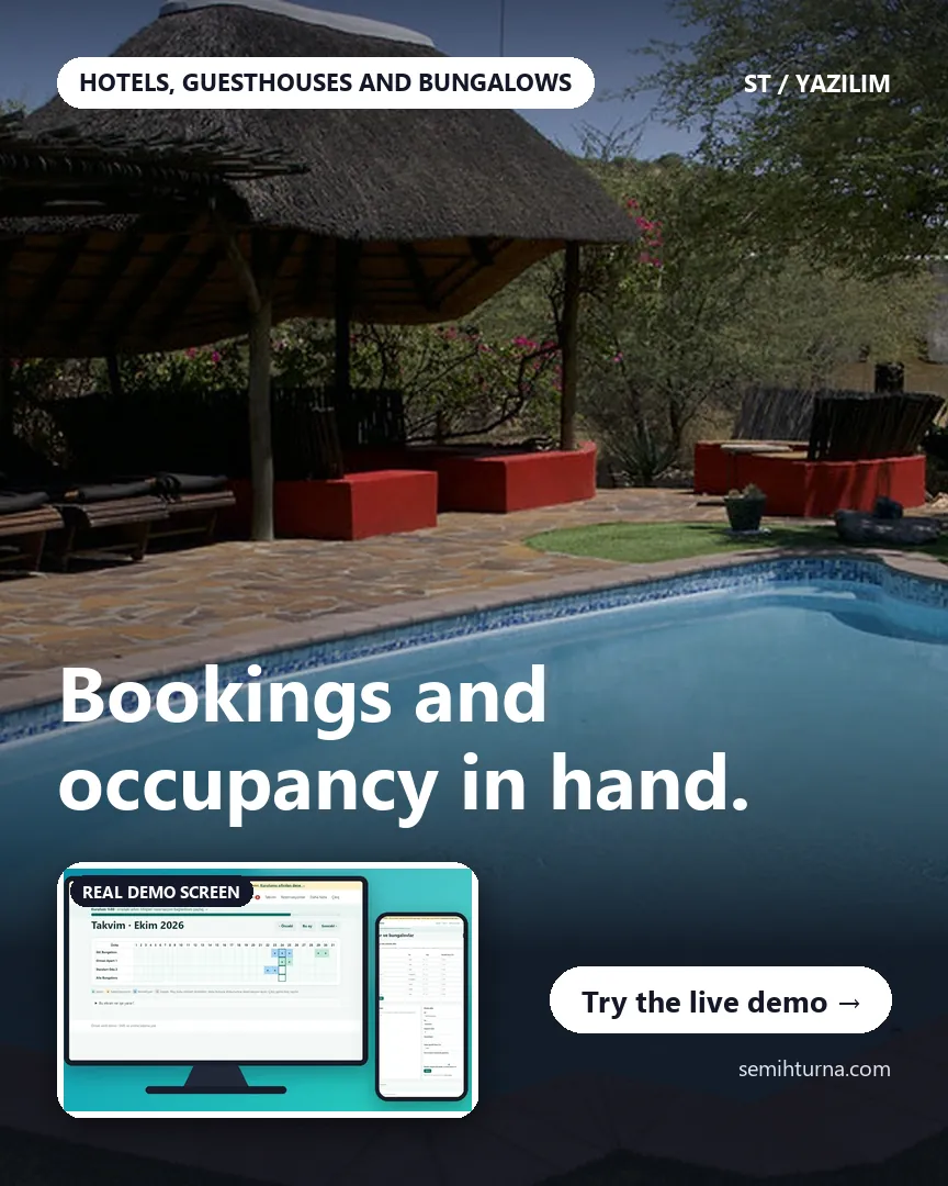 Hotel, Guesthouse and Bungalow Booking Tracking, Bookings and occupancy in hand.
