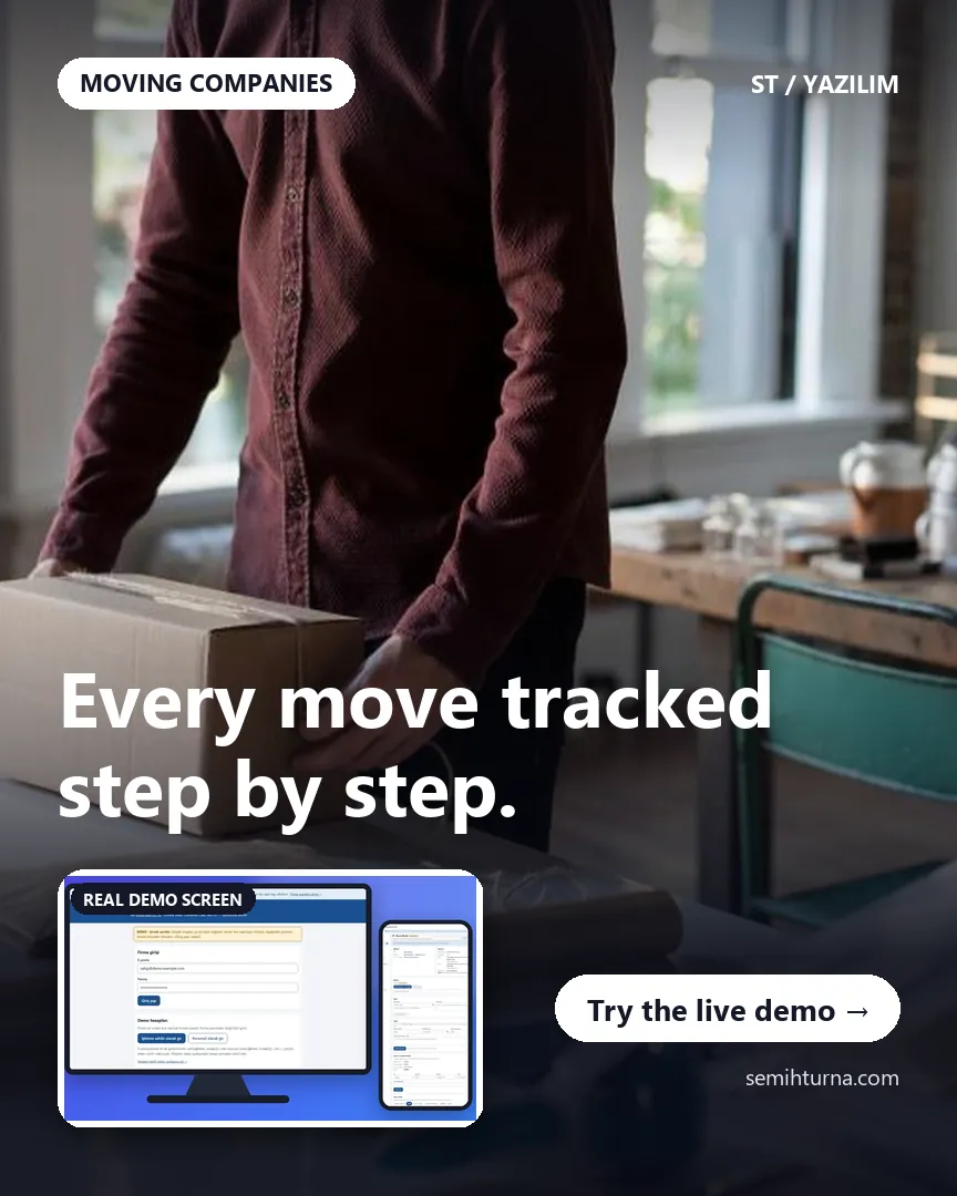 Home Moving Job Tracking, Every move tracked step by step.