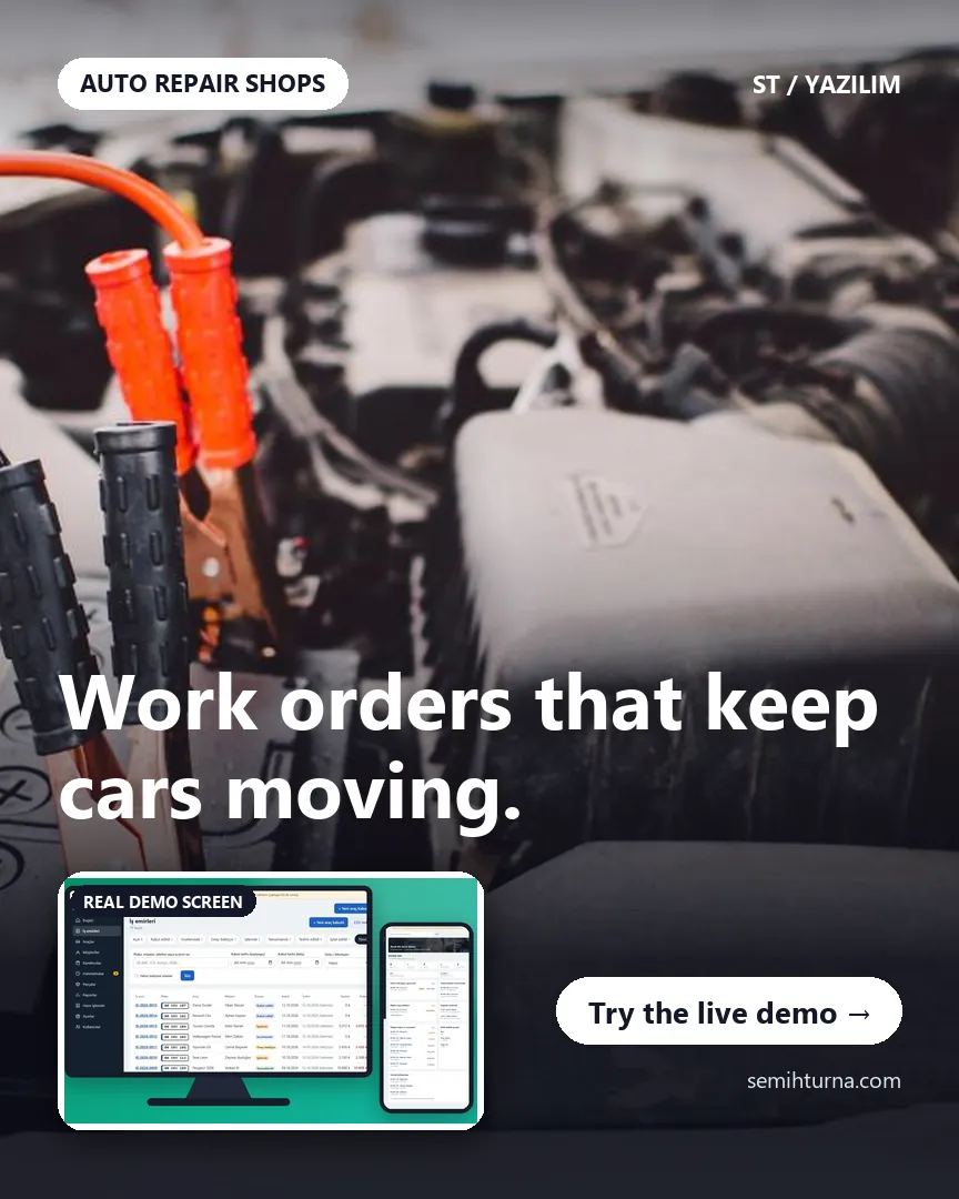 Auto Repair Work Order and Tracking, Work orders that keep cars moving.