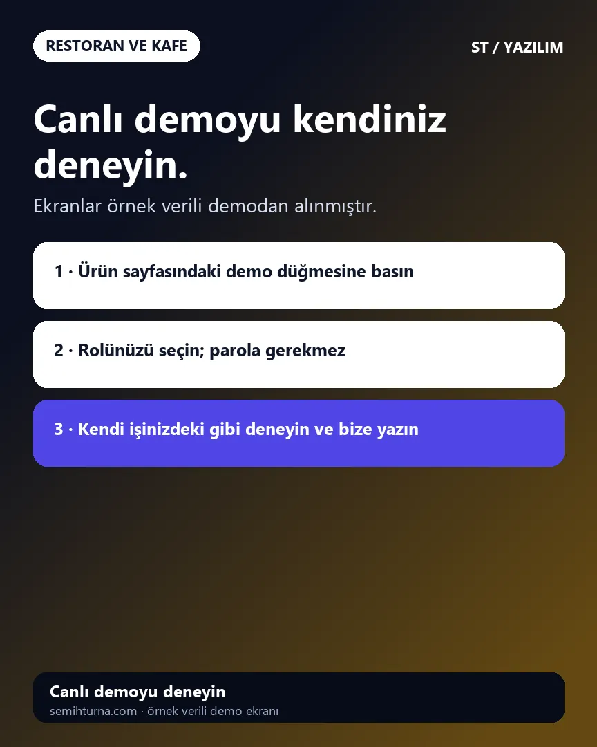 İki dilli restoran menüsü, Canlı demoyu kendiniz deneyin.