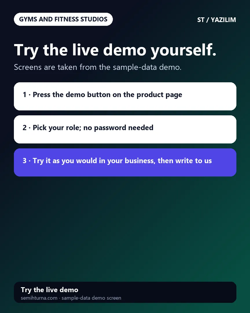 Gym and Fitness Membership Tracking, Try the live demo yourself.