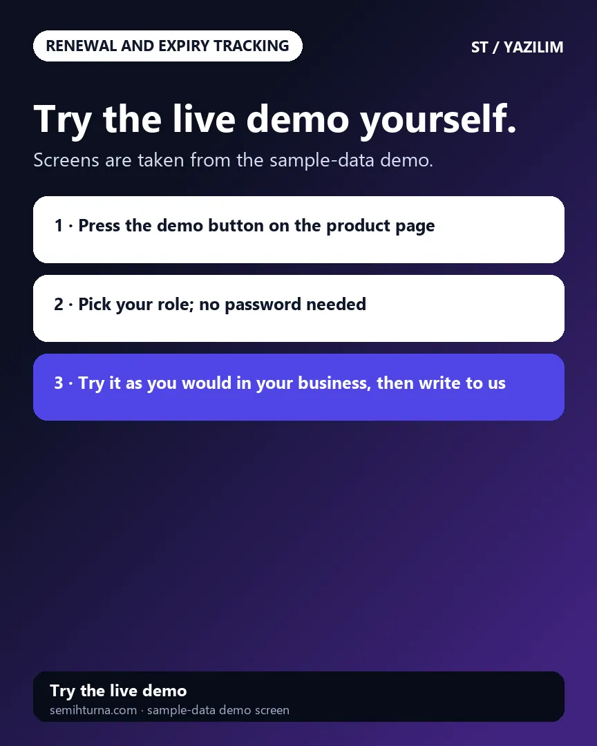 Renewal and Expiry Reminder Automation, Try the live demo yourself.