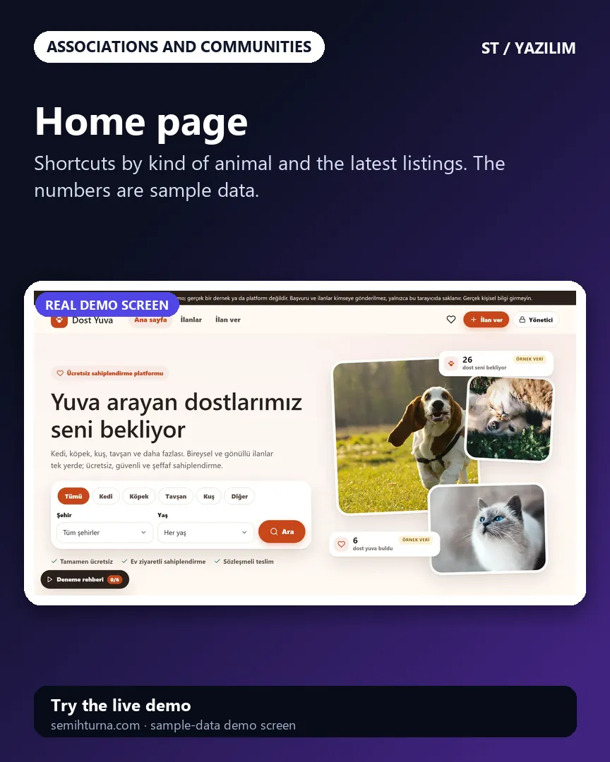 Dost Yuva, Home page