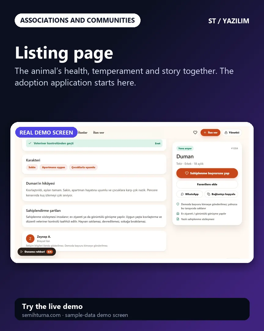 Dost Yuva, Listing page