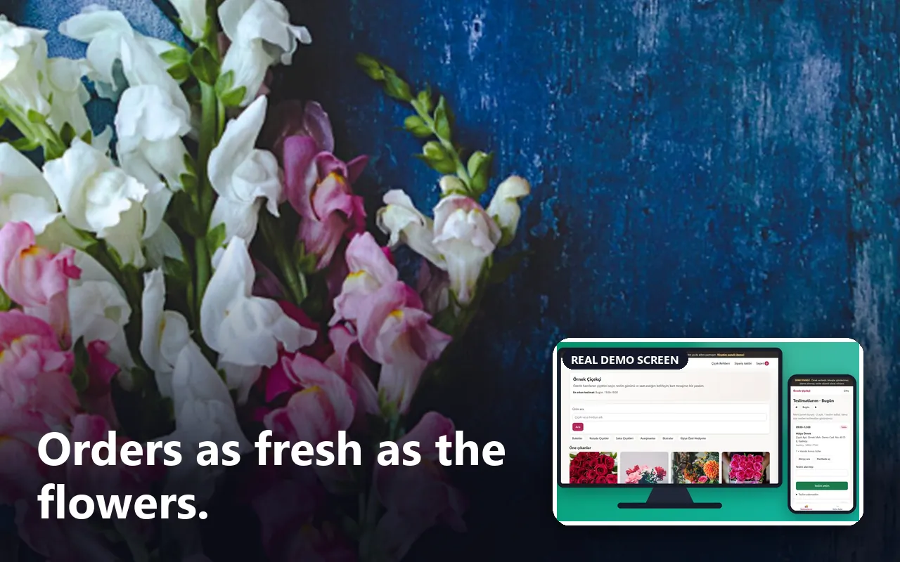 Florist order and delivery software