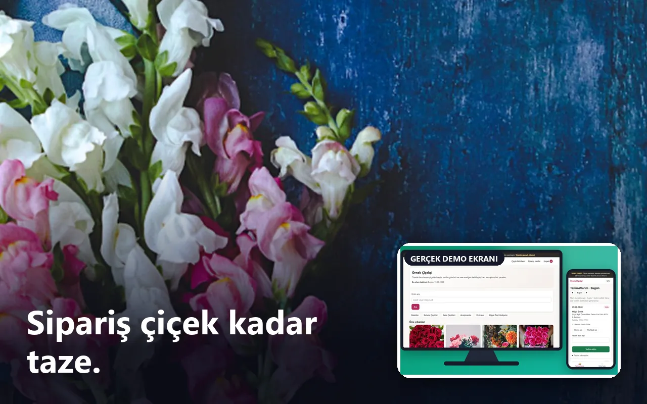 Çiçekçi sipariş ve teslimat yazılımı