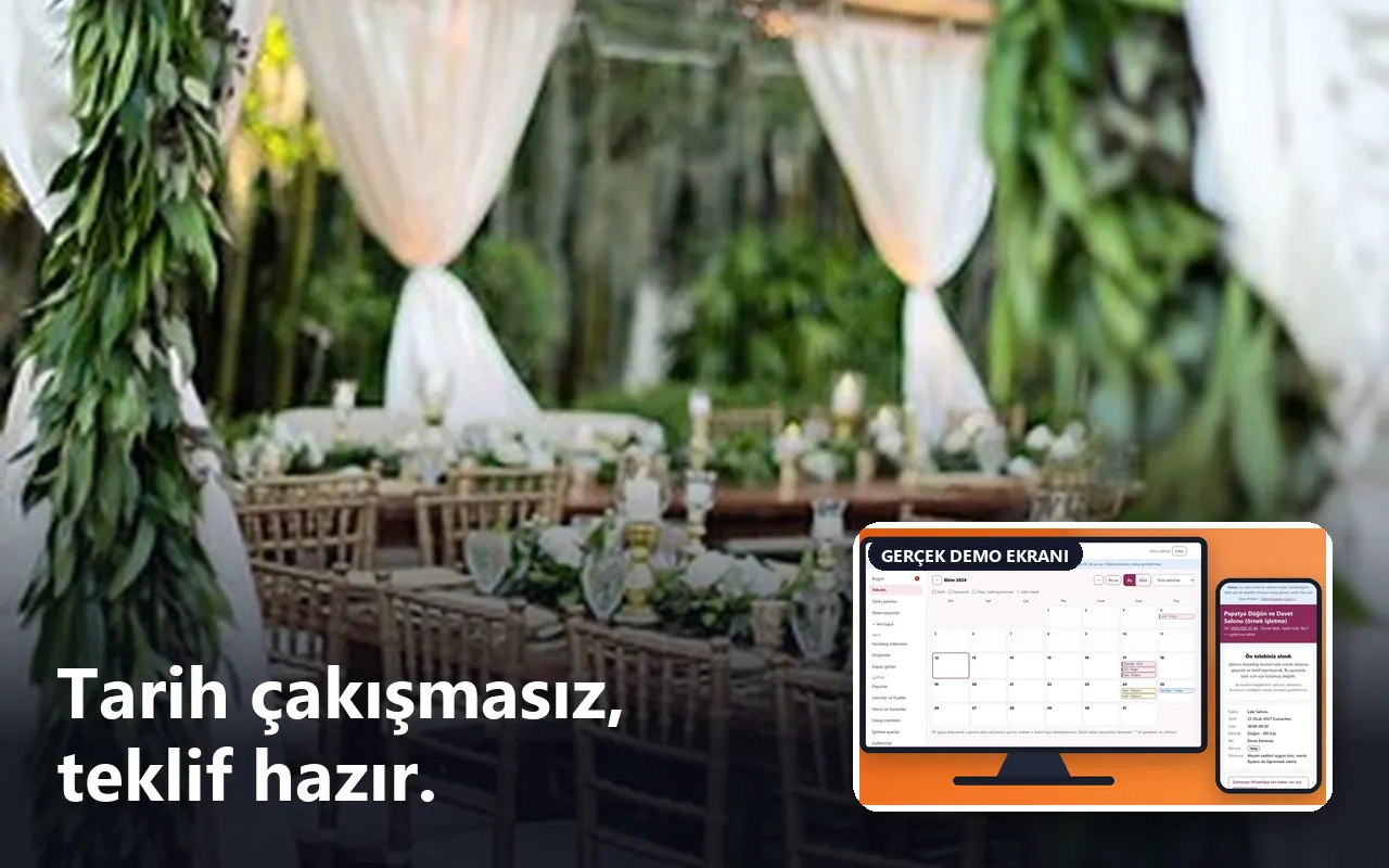Düğün Salonu Rezervasyon ve Teklif Yönetimi