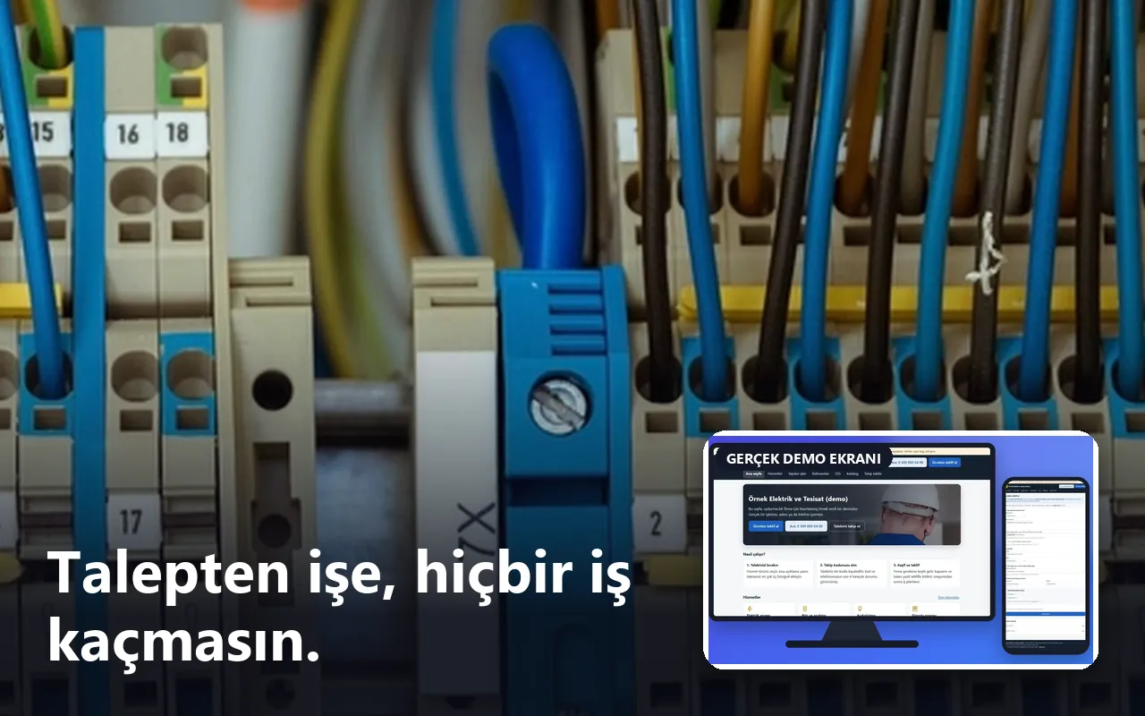 Elektrik ve Tesisat Servisi Talep ve İş Takibi
