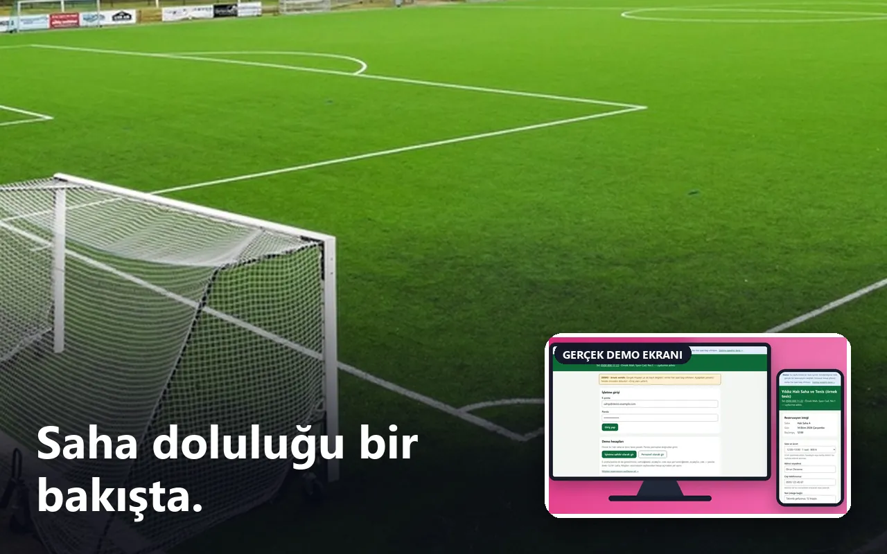 Halı Saha ve Kort Rezervasyon Yönetimi