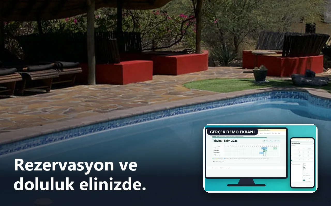 Otel, Pansiyon ve Bungalov Rezervasyon Takibi