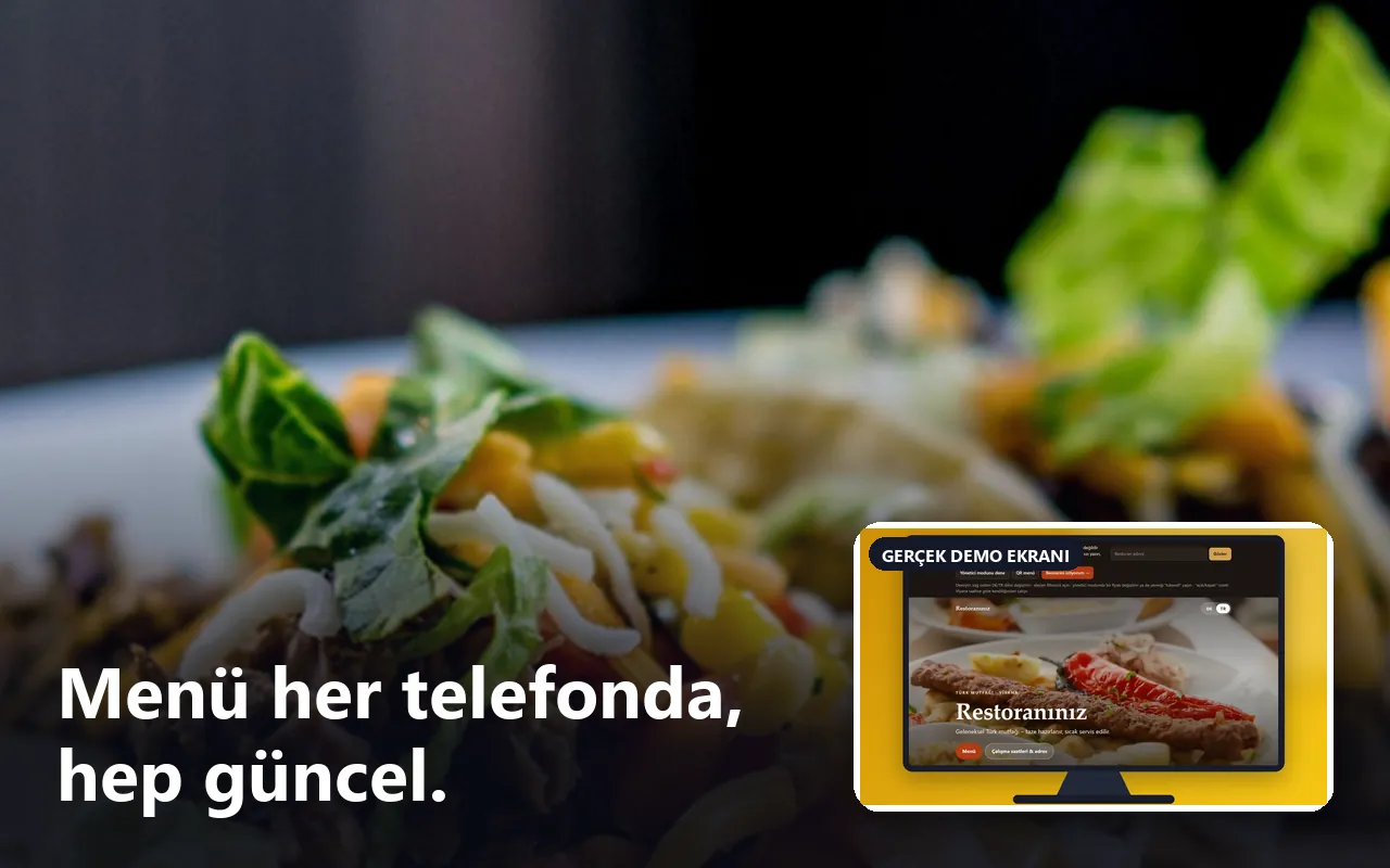 İki dilli restoran menüsü